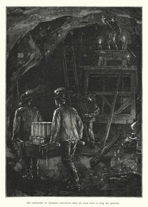 炸药盒沿着画廊引入森林洞 作者 法语学校